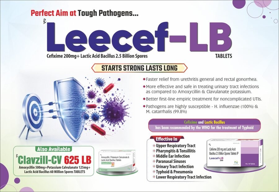 Leecef-LB — Cefixime and Lactic Acid Bacillus Tablets, product highlights